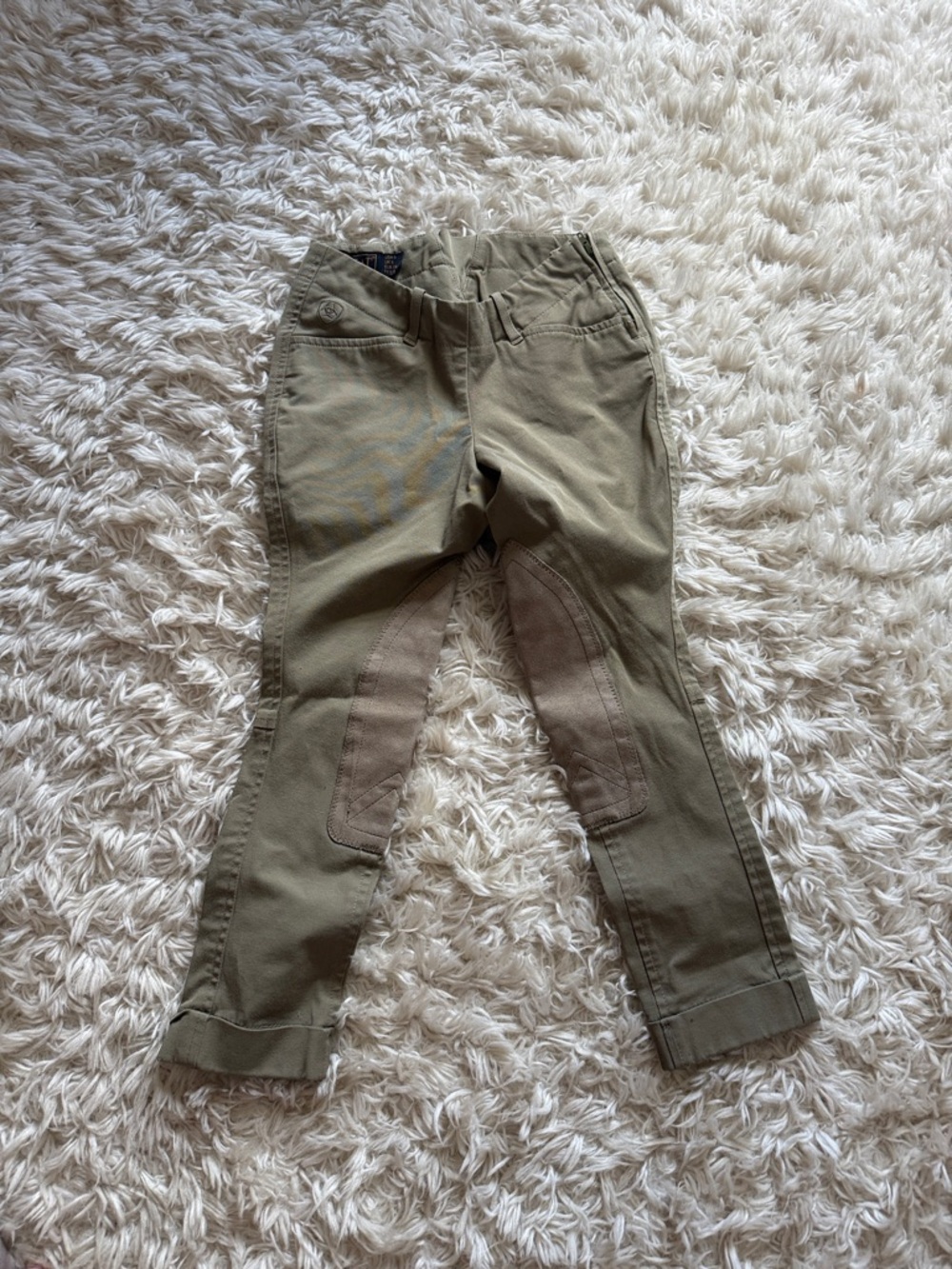 EUC Ariat Kids beige/Olive Riding jodhpur.